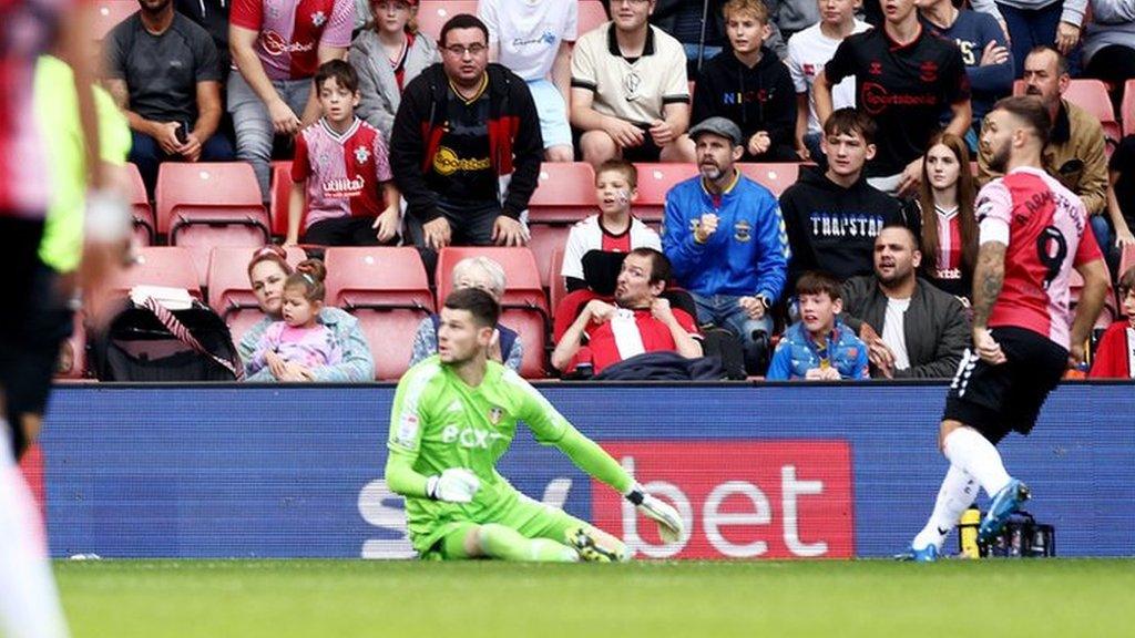 Adam Armstrong scores for Southampton against Leeds United