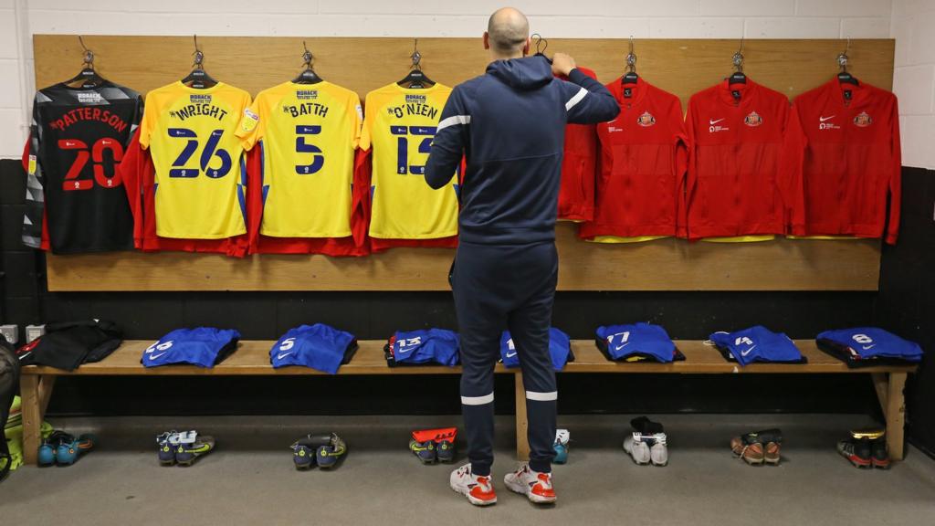 Sunderland dressing room at Morecambe