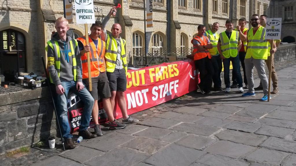 RMT picket line