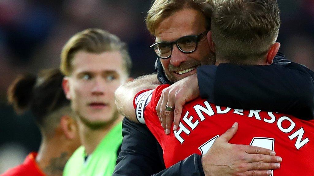 Klopp and Henderson celebrate