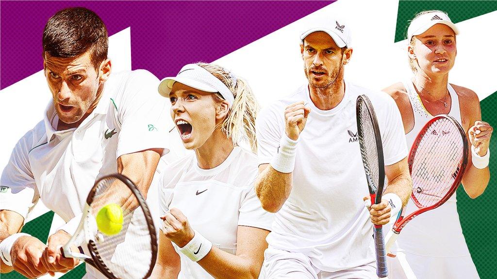 Novak Djokovic, Katie Boulter, Andy Murray, Elena Rybakina
