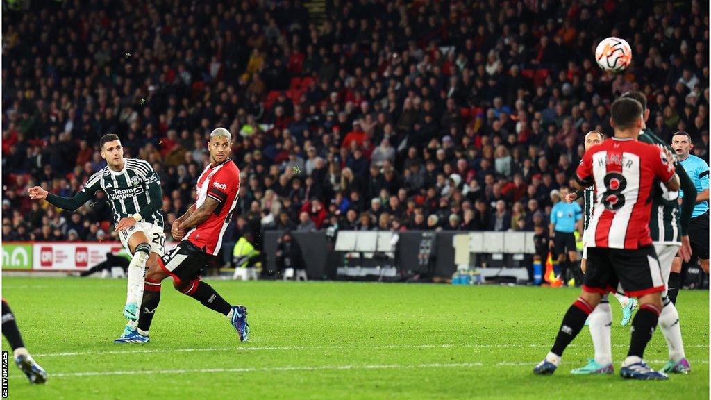 Diogo Dalot scores for Manchester United