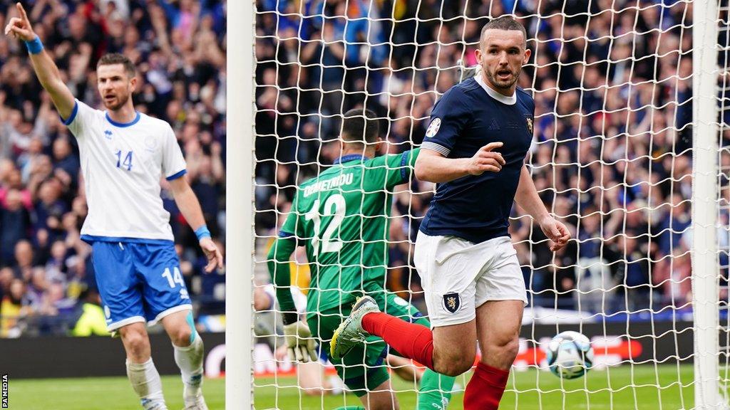 Scotland scorer John McGinn celebrates his opening goal