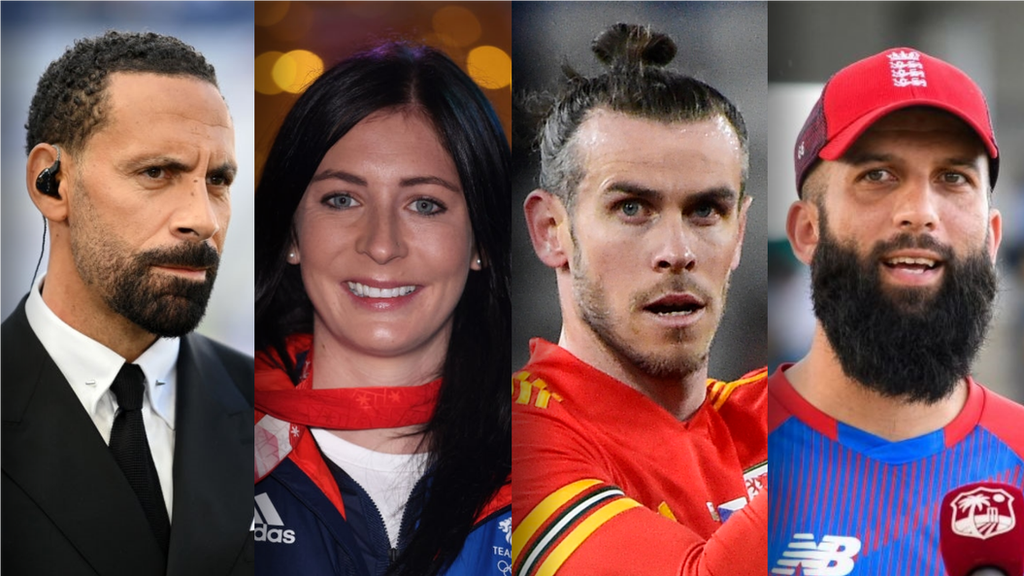 Rio Ferdinand, Eve Muirhead, Gareth Bale and Moeen Ali