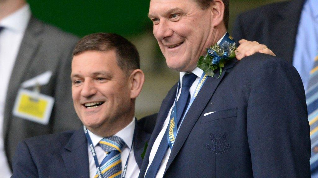 St Johnstone chairman Steve Brown and manager Tommy Wright