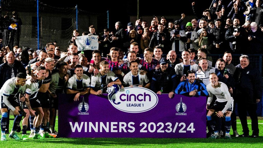 Falkirk celebrate their title win