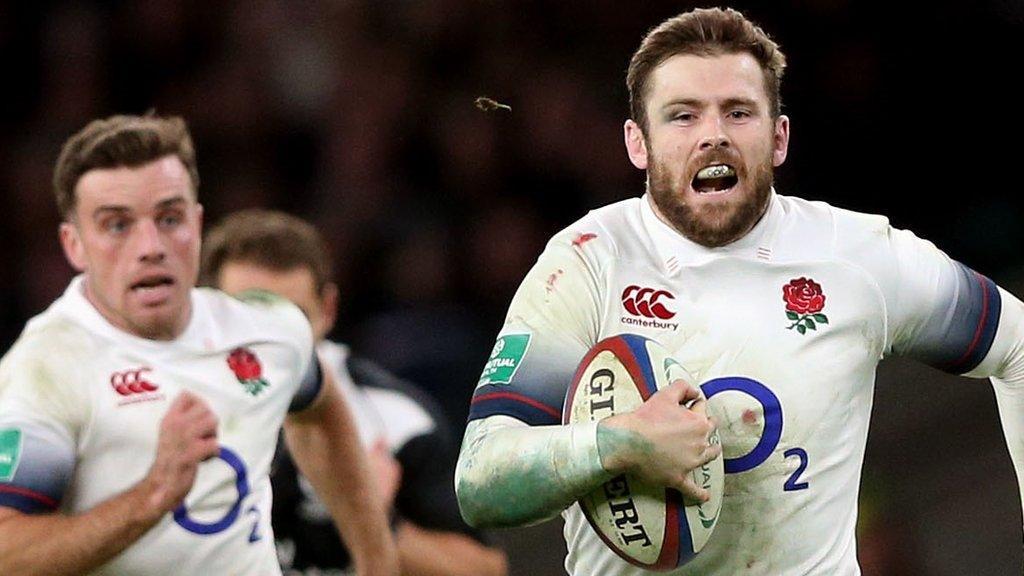 England's two-try scorer Elliot Daly