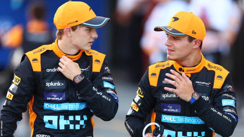 Oscar Piastri and Lando Norris