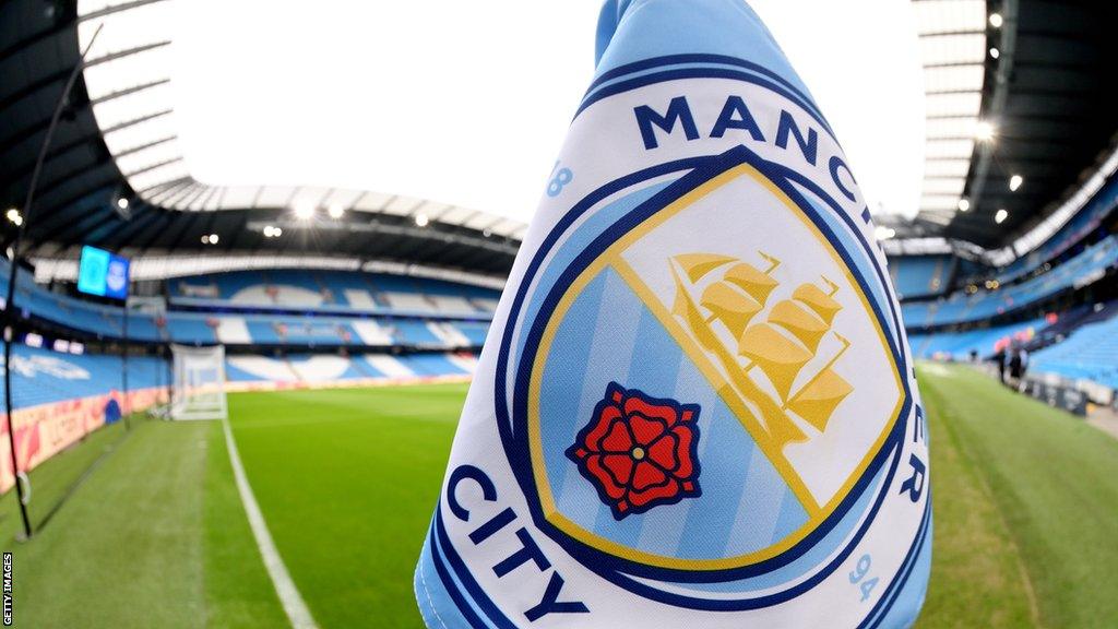 A Manchester City corner flag