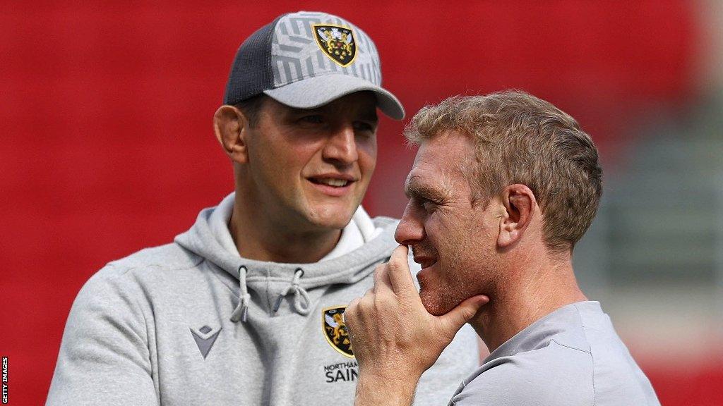 Northampton director of rugby Phil Dowson and head coach Sam Vesty