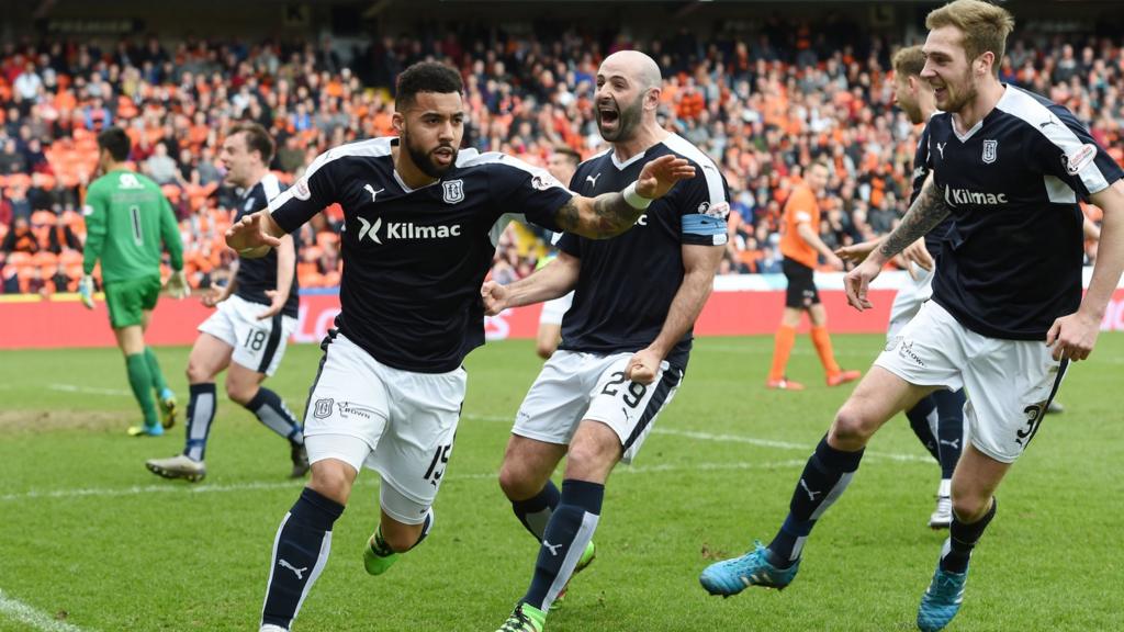 Dundee players celebrating