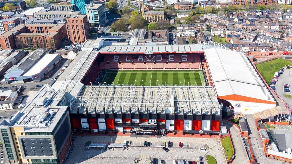 Bramall Lane as seen from above