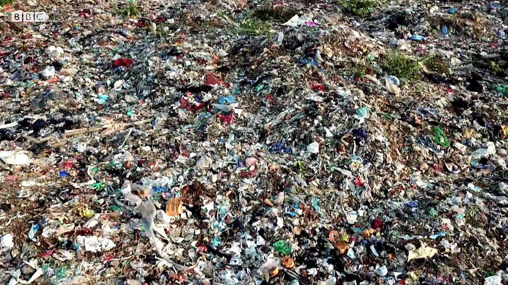 A waste collection centre in Delhi