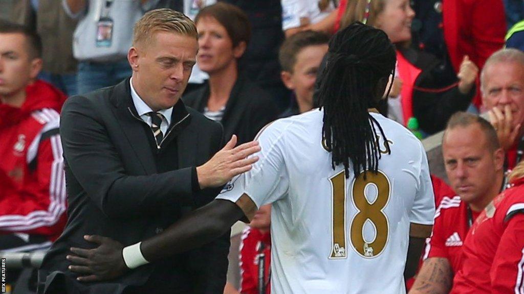 Garry Monk managed Swansea in the Premier League in 2014-15