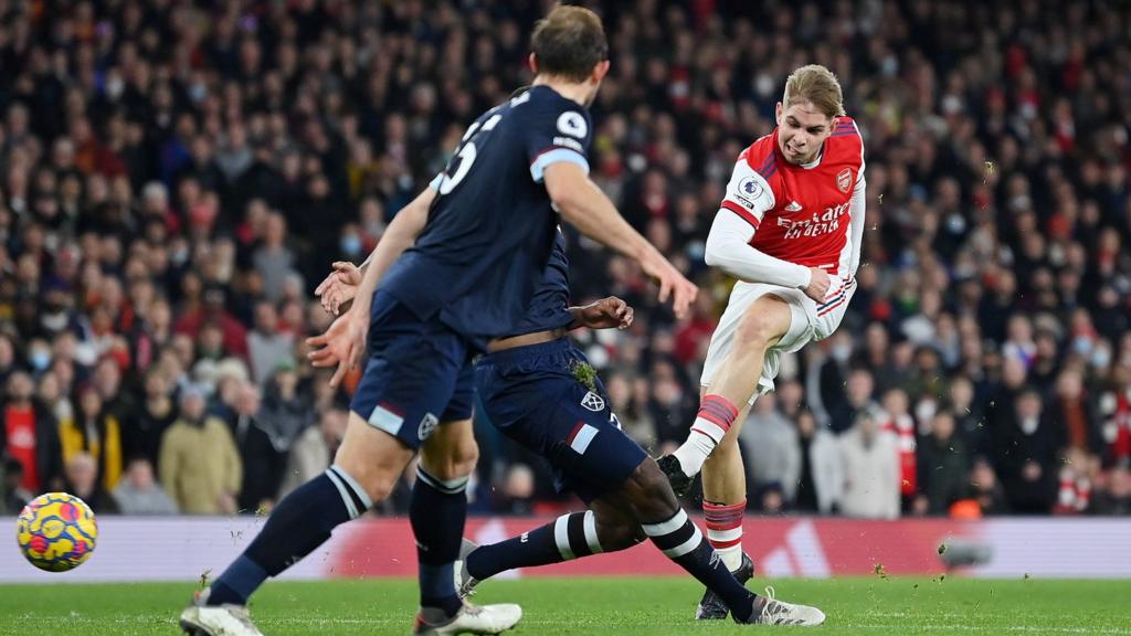 Smith Rowe scores for Arsenal