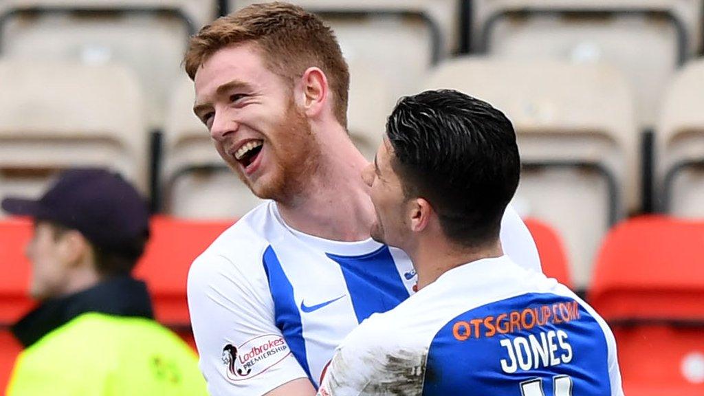 Stuart Findlay and Jordan Jones celebrate