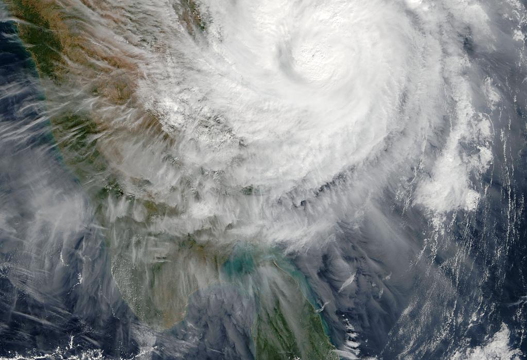 Typhoon over Bay of Bengal, 2003 (detail)