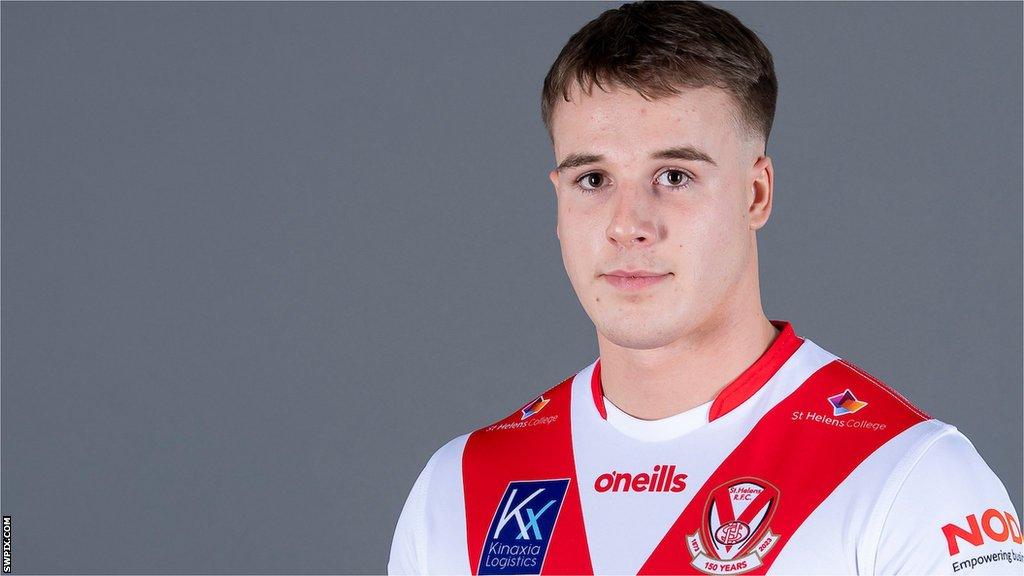 Matty Foster poses for a photo at the St Helens media day