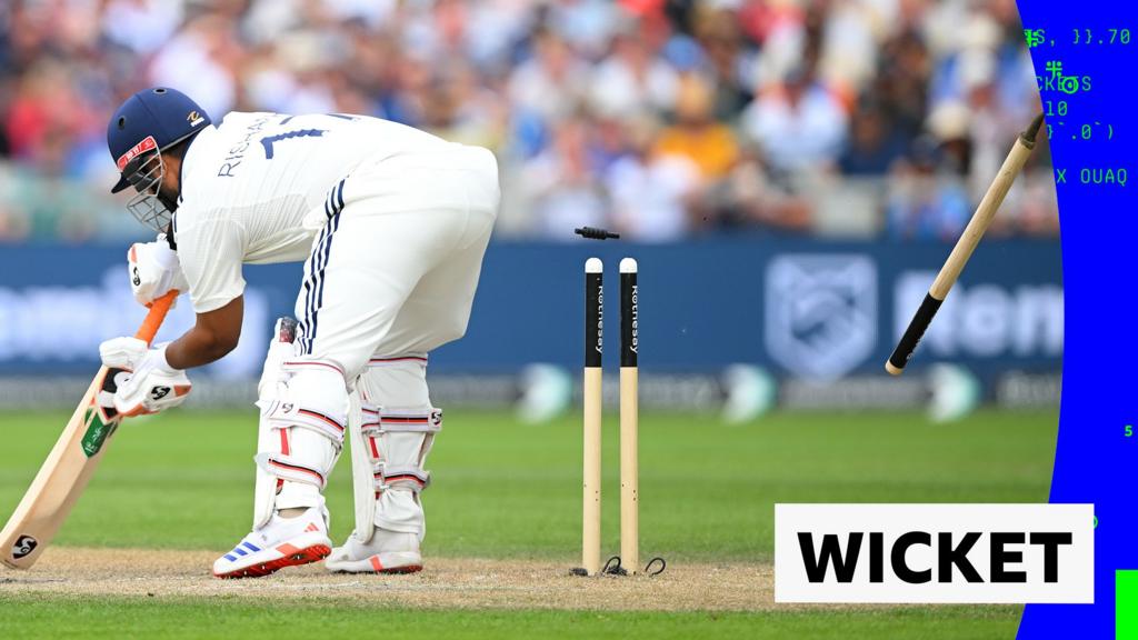Off stump out of the ground - Archer ends Pant innings