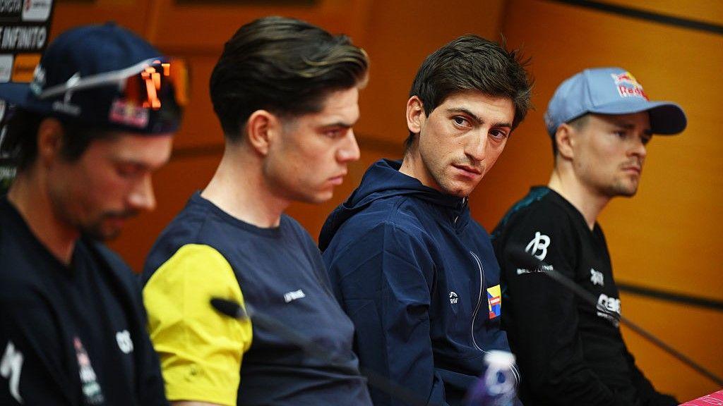 Primoz Roglic, Wout van Aert, Giulio Ciccone and Tom Pidcock