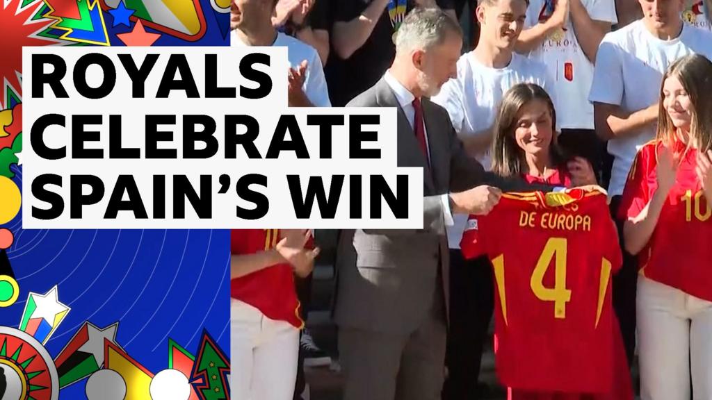 Watch: King Felipe VI celebrates Spain Euros win with team