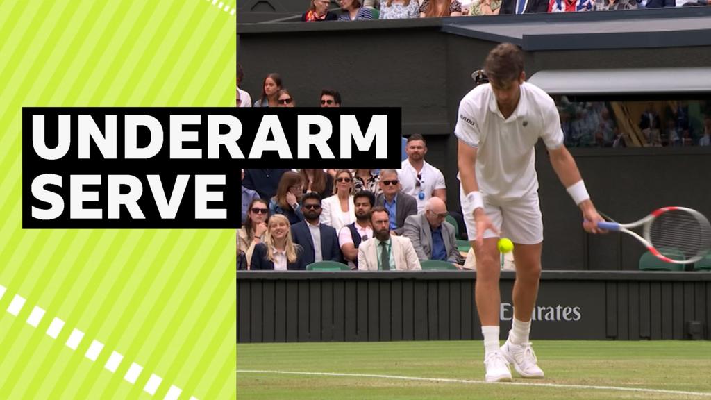 'What did I just see there?' - Norrie holds with audacious underarm serve