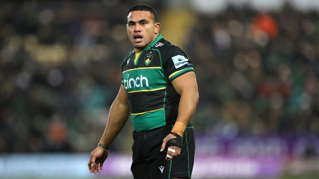 Iakopo Mapu playing for Northampton Saints