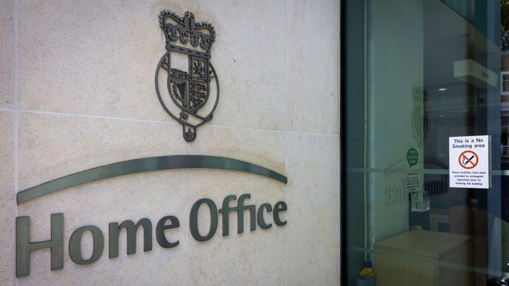 The Home Office sign outside the department building in Whitehall