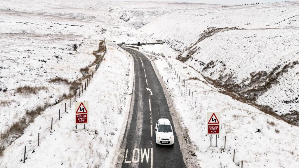 A general of the A57 Snake Pass in the Peak District, Derbyshire