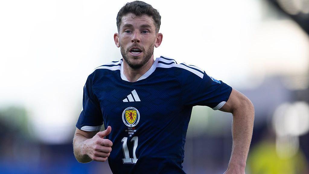 Ryan Christie in action for Scotland