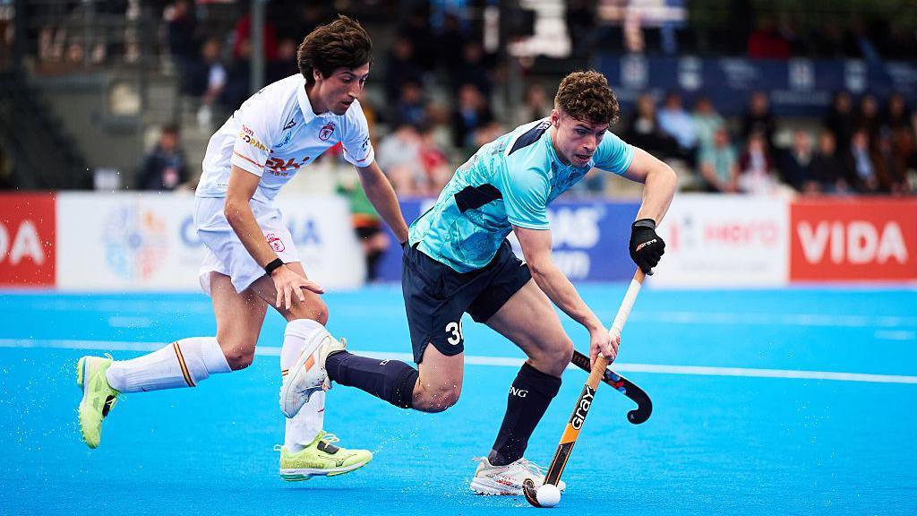Samuel Hooper in action for England during their win over Spain in Valencia