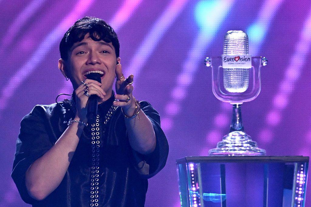 Austrian singer Johannes Pietsch, known as JJ representing Austria with the song "Wasted Love" performs after winning the grand final of the Eurovision Song Contest 2025,