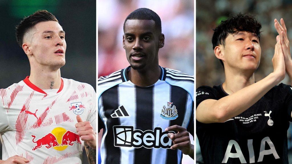 Benjamin Sesko, Alexander Isak and Son Heung-Min