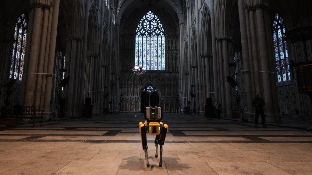 Robot dog in York Minster