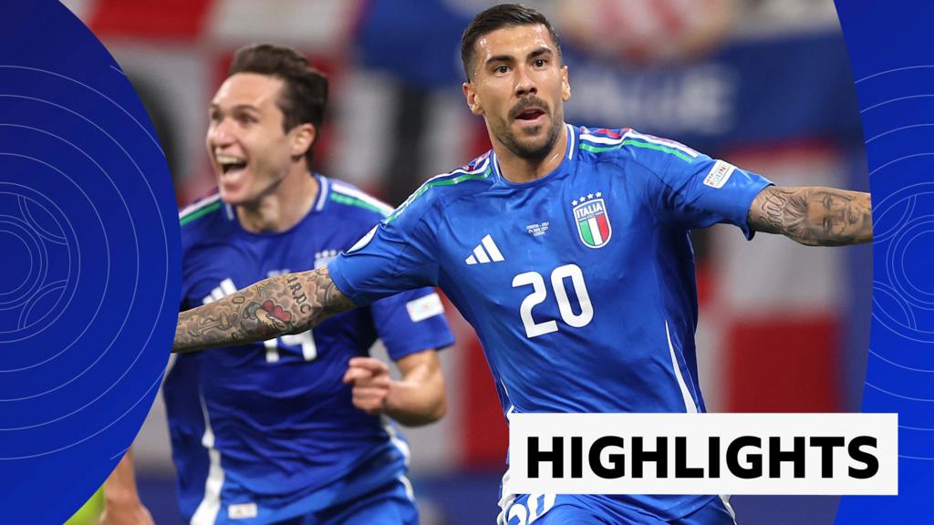 Highlights: Italy score injury-time equaliser against Croatia to reach last 16