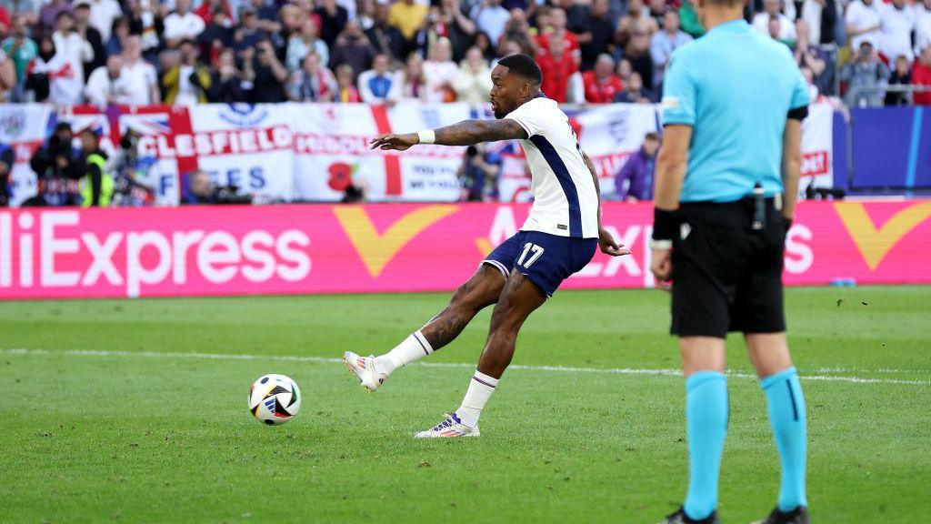 Ivan Toney playing for England