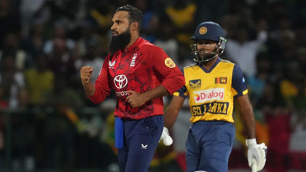 Adil Rashid celebrates 