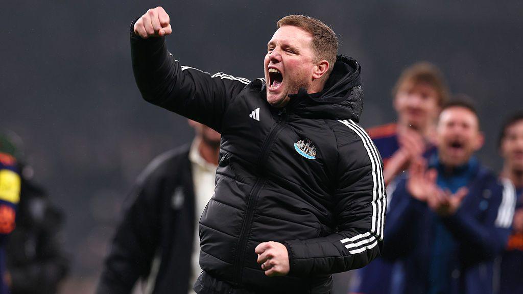 Eddie Howe celebrates