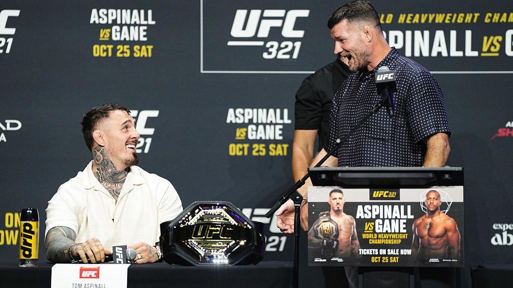 Tom Aspinall and Michael Bisping 