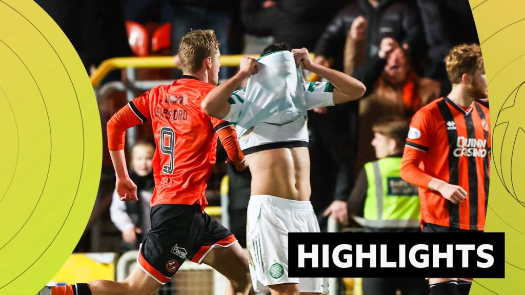 Watch Celtic lose fourth game in row at Dundee Utd