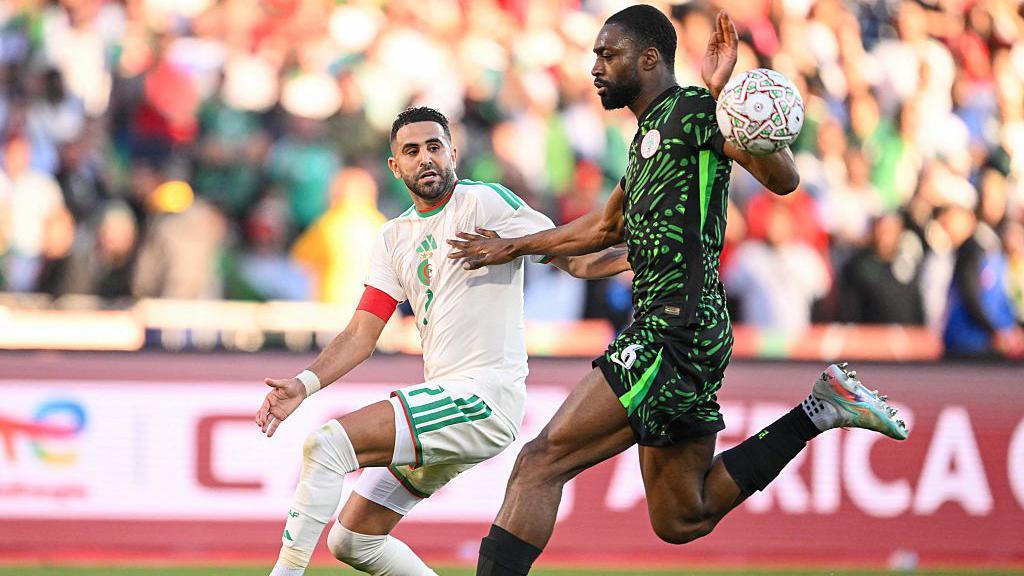 Semi Ajayi in action for Nigeria in their Afcon quarter-final against Algeria
