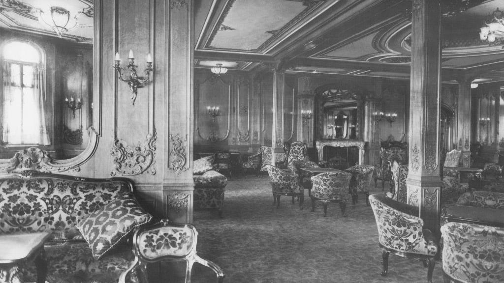 The First Class Lounge on board RMS Titanic.