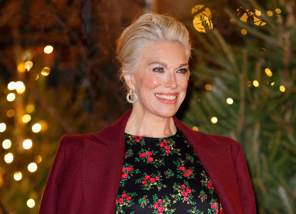 Hannah Waddingham smiles as she arrives for the service