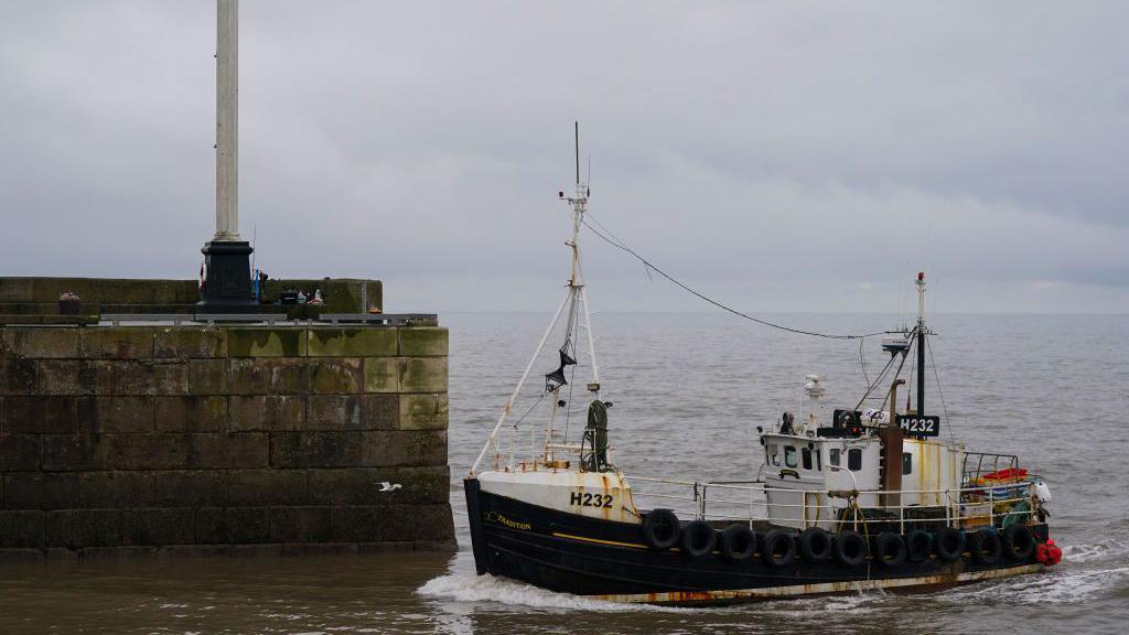 Fishing boat at sea