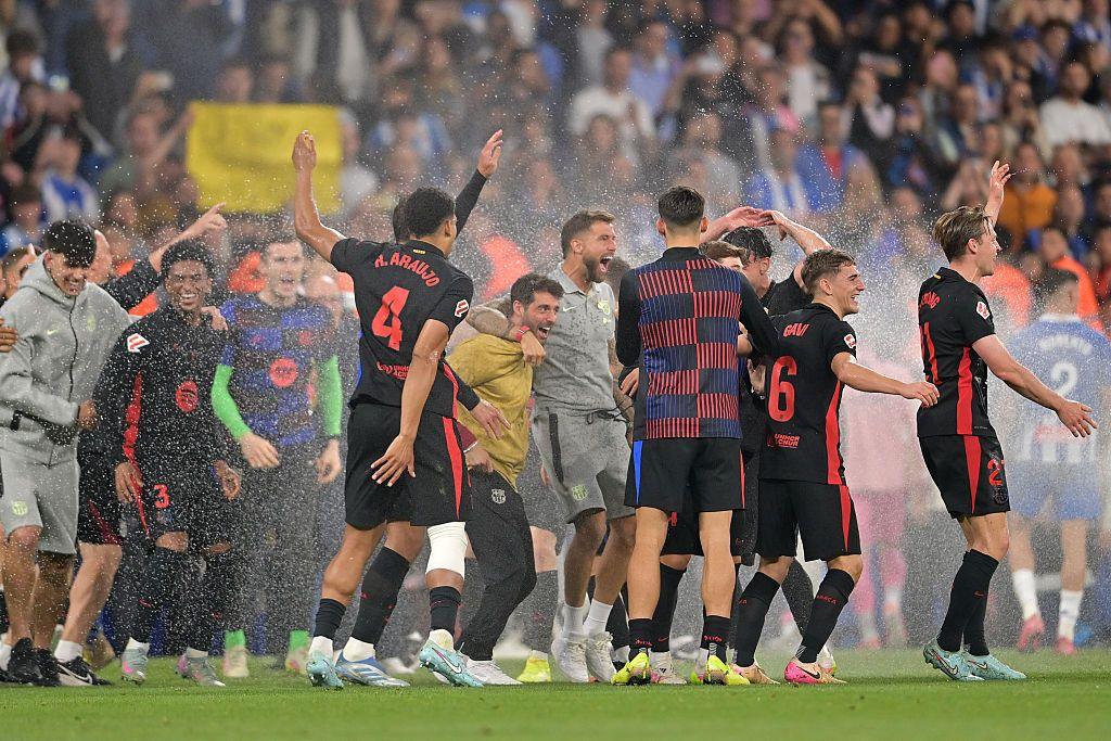 A sprinkler on Barcelona's celebrations