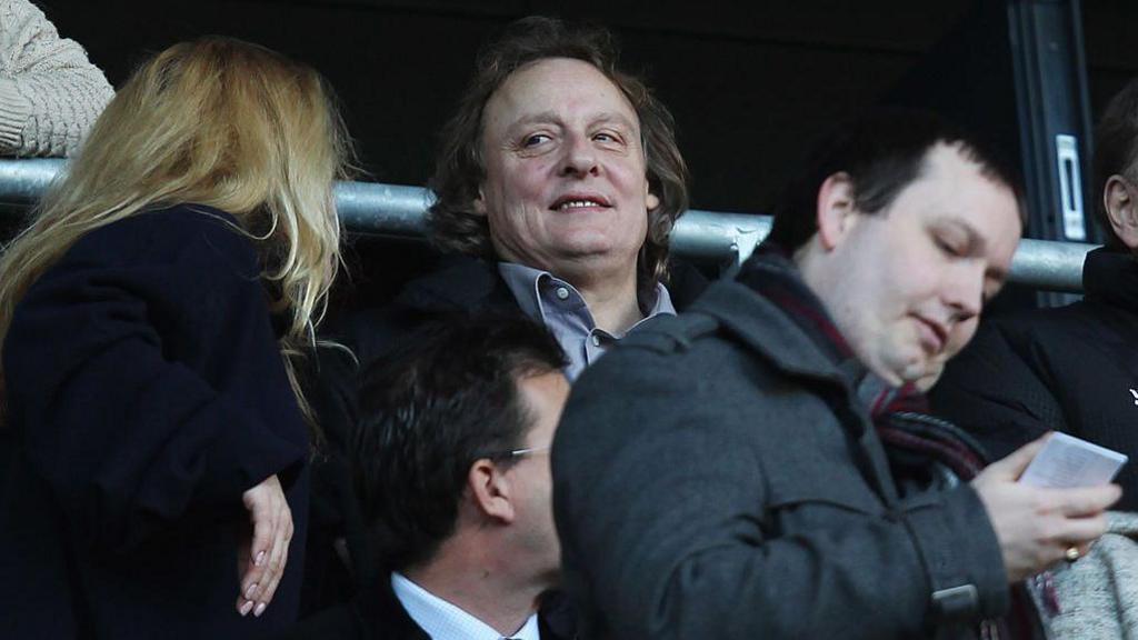 Pete Winkelman at the first ever match between MK Dons and AFC Wimbledon