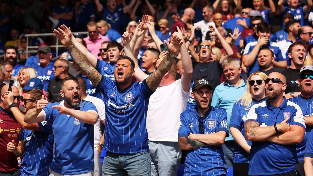 Ipswich Town fans at Portman Road