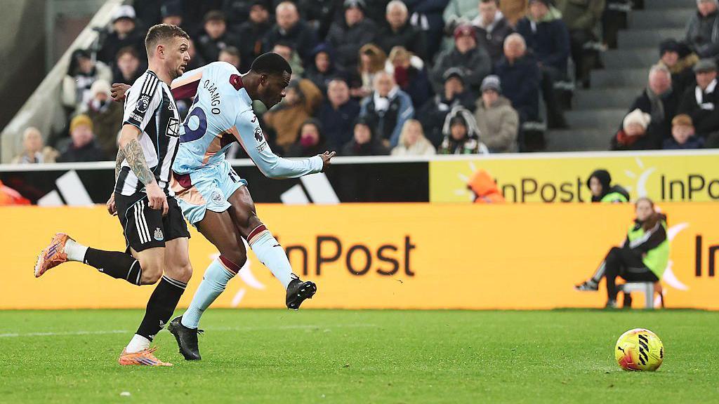 Dango Ouattara scores for Brentford against Newcastle United on 7 February, 2026