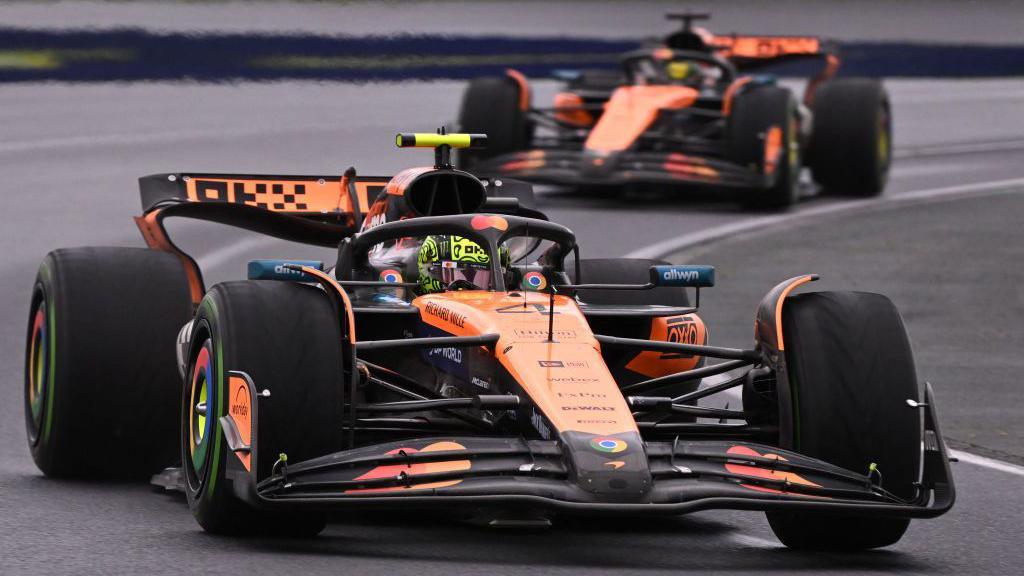 Lando Norris ahead of Oscar Piastri