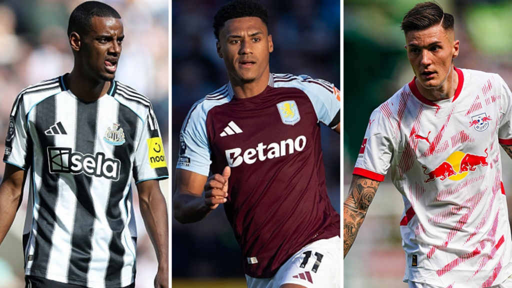 Alexander Isak, Ollie Watkins and Benjamin Sesko